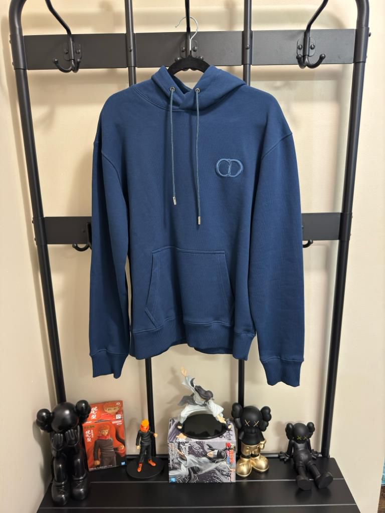 CD icon hoodie navy blue