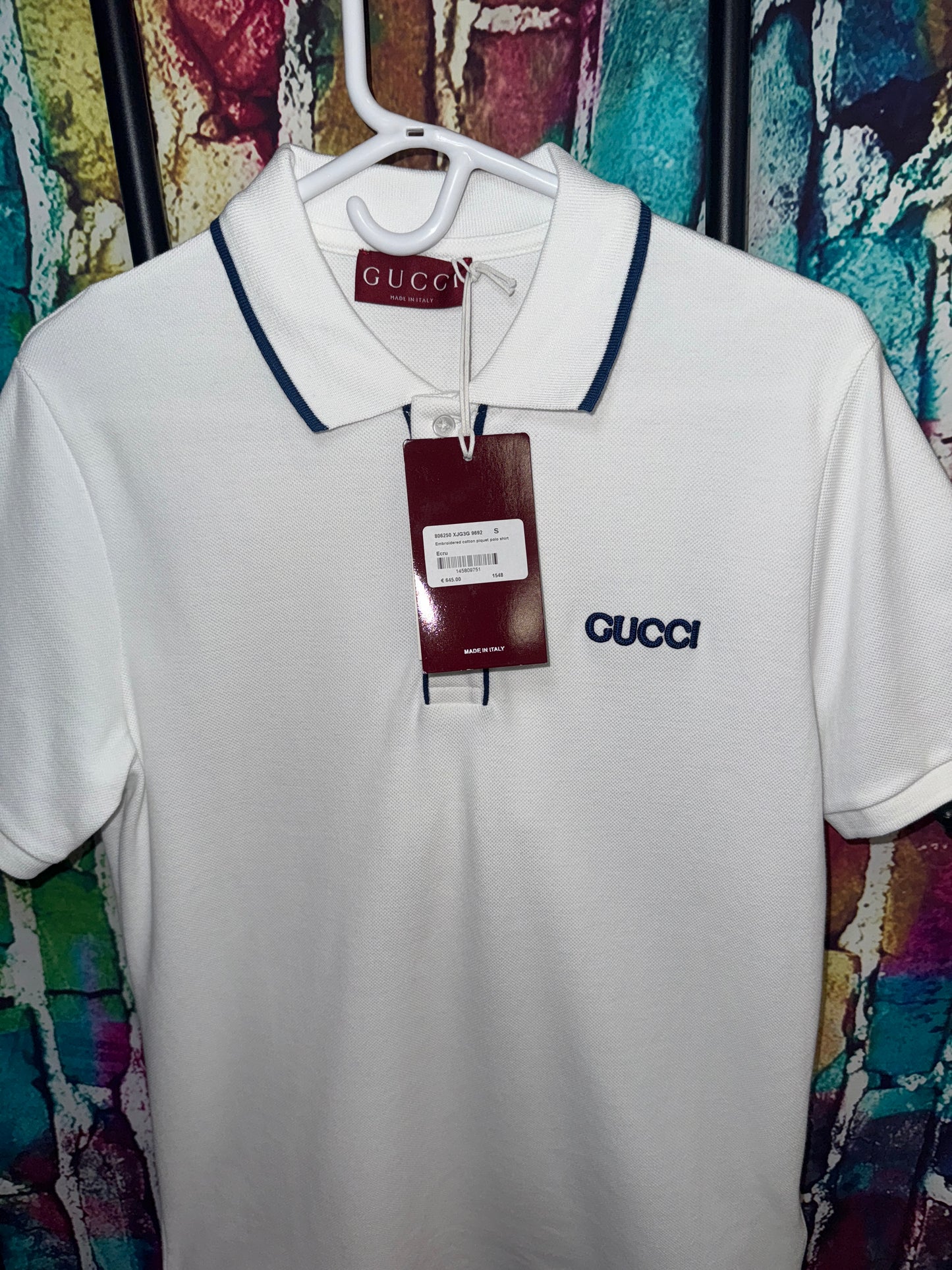 Gucci white polo shirt